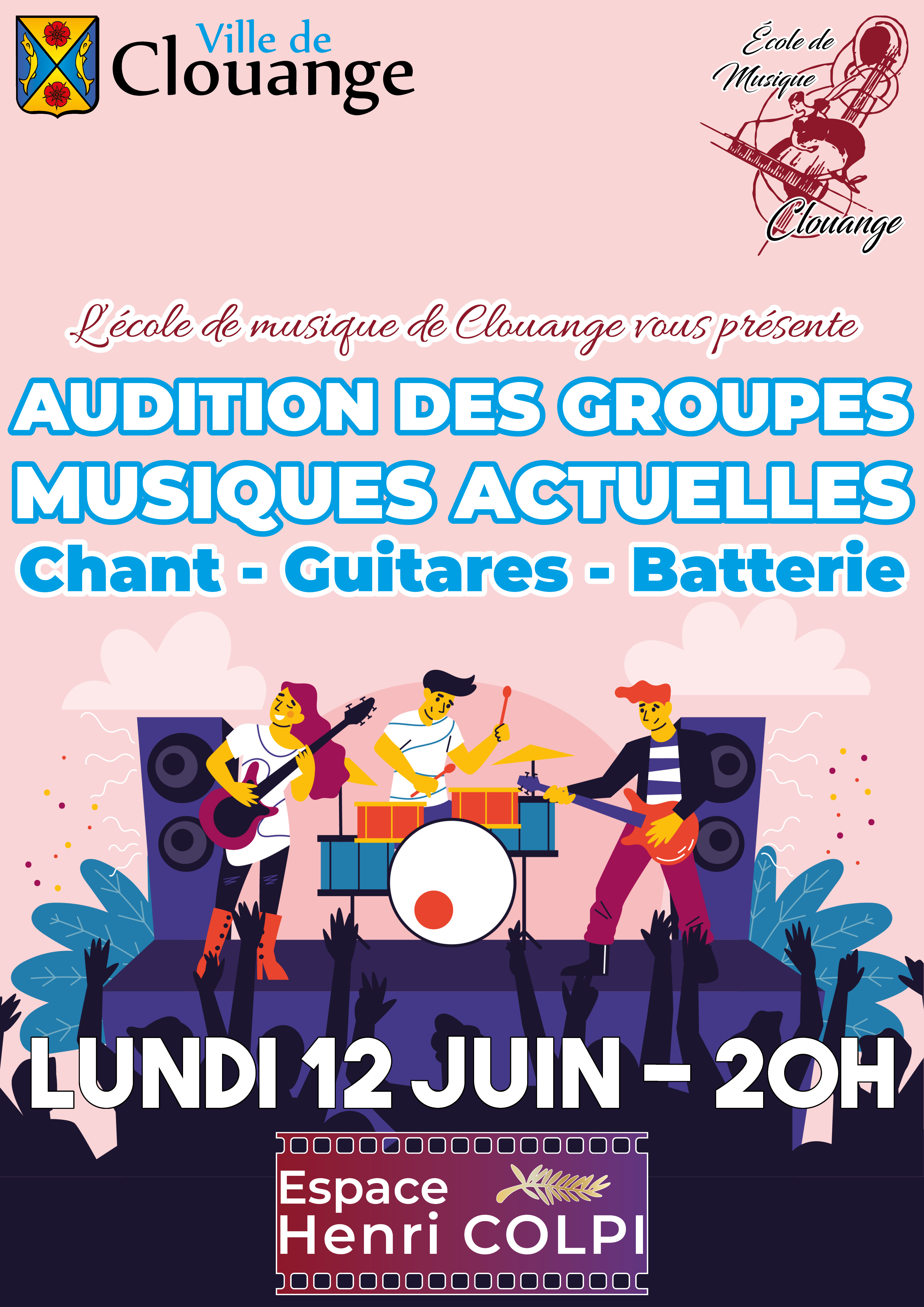 Audition des groupes Musiques Actuelles